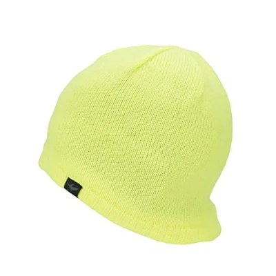 Image of SEALSKINZ Unisex Cley Waterproof Cold Weather Beanie, Neon Yellow, XXL EU