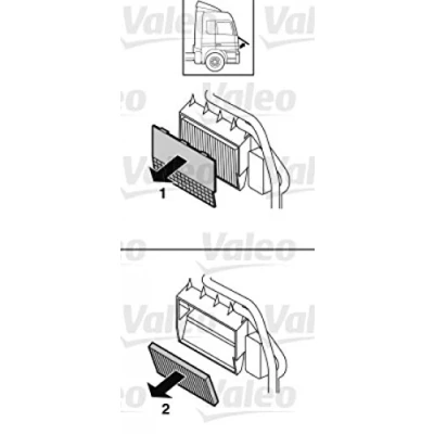 Image of 9408350047, A9408350047 Pollen Filter VALEO CLIMFILTER COMFORT 716019 Particulate 450mm 193mm 56mm