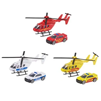 Image of Teamsterz 7535 73614 Helicopter &amp; Car Toys, Multicolor