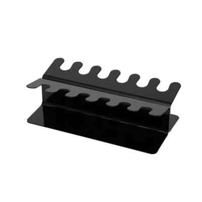 Image of MAUL Straight Form Premium Stamp Holder Metal Rack for 12 Stamps Black