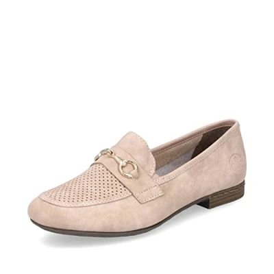 Image of Rieker Women Loafers 51760, Ladies Slippers,College Shoes,Loafer,Low Shoes,Elegant,Business Shoes,Suit Shoes,Office,Pink (rosa / 31),38 EU 5 UK