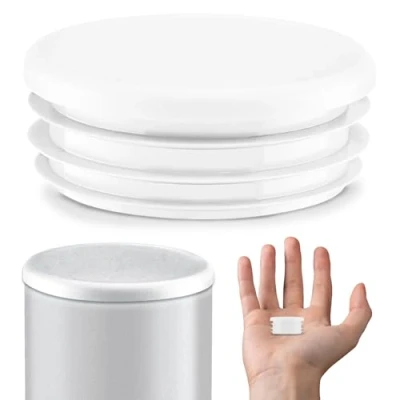 Image of Lamellar plugs End Caps for round pipe 40 mm 5 pcs. White RAL 9010 Plastic 4 cm EMFA ®