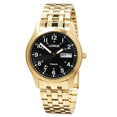 Image of Lorus Men Analogue Quartz Watch with Metal Strap RXN76DX9
