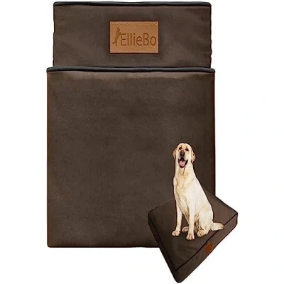 Image of Ellie Bo Dog Bed Cover for 30 inch Cage/Crate Brown Waterproof