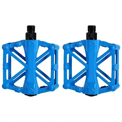 Image of VGEBY1 1 Pair Bicycle Pedals, Aluminium Alloy Bike Flat Pedals Cycling Platform for Road Mountain Bike(Blue)