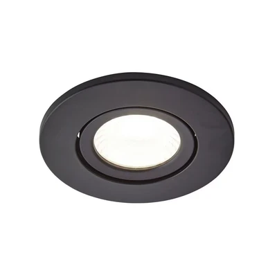 Image of Spa Como LED Tiltable Fire Rated Downlight 5W Dimmable Cool White Satin Black IP65