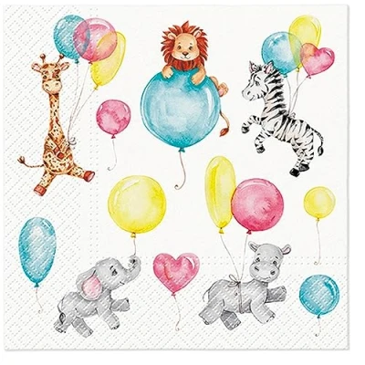 Image of Baby Shower Napkins Paper Serviettes Party Celebration Children Birthday 33cm x (Pack of 20) (Child Fun)