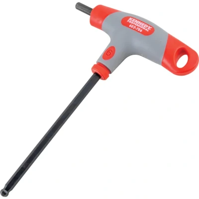 Image of Kennedy T handled Hexagon Key Ball Driver 6mm x 185mm