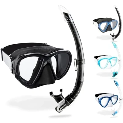 Image of Cressi Fiji &amp; Gamma Combo Set Mask Snorkel Unisex Adult