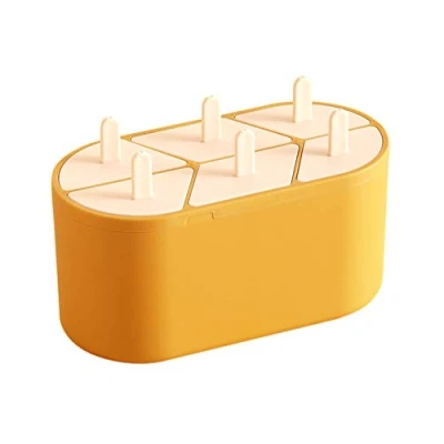 Image of huihuijia Ice Lolly Moulds Silicone Mould Icelollie orange