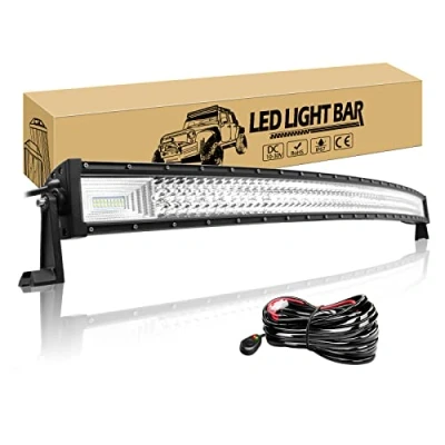 Image of Willpower 52 inch 675W Curved LED Light Bar Spot Flood Combo Beam Wiring Harness 12V 24V Waterproof Fog Work Lamps Offroad Driving Lights for 4x4 Tractor Truck ATV UTV SUV Boat