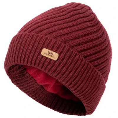 Image of Trespass Womens Beanie Hat Knitted Made from Recycled Yarn Twisted
