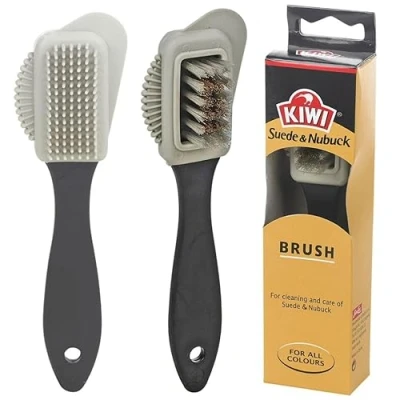Image of URBNLIVING Suede Nubuck Combination Brush Shoe Care Clean Restore Kit Stubborn Stains Renew Your Shoes