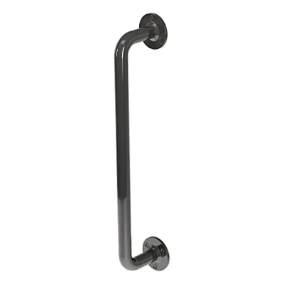 Image of Rothley Grab Rail Mobility Disability Aid Gunmetal Handle Bathroom Outdoor 457x25mm