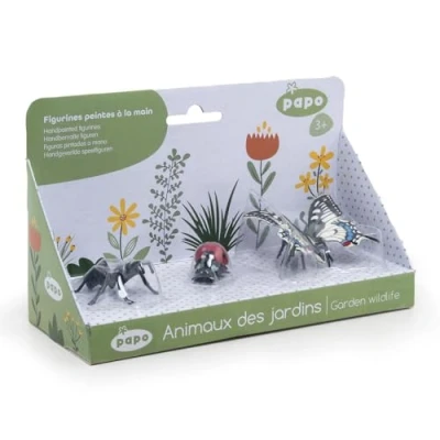 Image of PAPO Set of 3 figures Insect box Butterfly, spider and ladybug