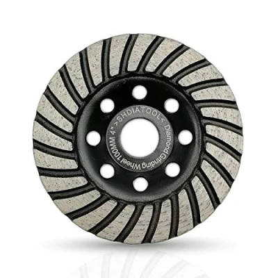 Image of SHDIATOOL Diamond Grinding Cup Wheel Disc 100mm Abrasive Turbo Row for Marble Concrete Masonry Granite