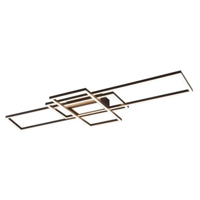 Image of Irvine Modern 60W LED Semi Flush Light Anthracite 3000 6500K Remote control UK Stock