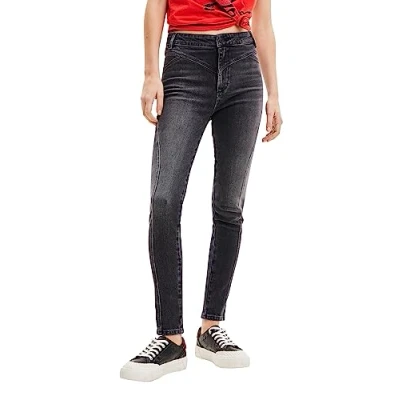 Image of Desigual Estraburgo Push Up Shaping Skinny Jeans 23WWDD44 Black