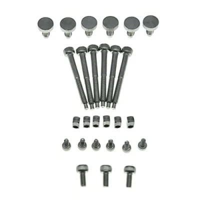 Image of KAISH Whole Set Stainless Steel Tremolo Fine Tuner Screws String Insert Block Saddle Mounting Locking Nut &amp; Lock for FR