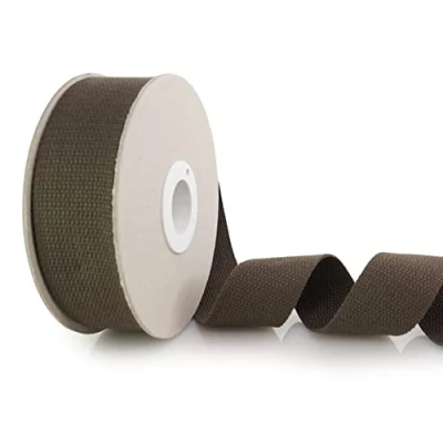 Image of Trimz Cotton Heavy Duty Webbing, Brown, 10m x 40mm