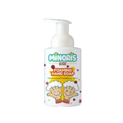 Image of Minoris Kids Foaming Hand Soap Gentle, Hypoallergenic, Organic &amp; Vegan Formula, pH 5.5 for Sensitive Skin, Watermelon Strawberry Fragrance, Sulfate Free, Paraben 300 ml