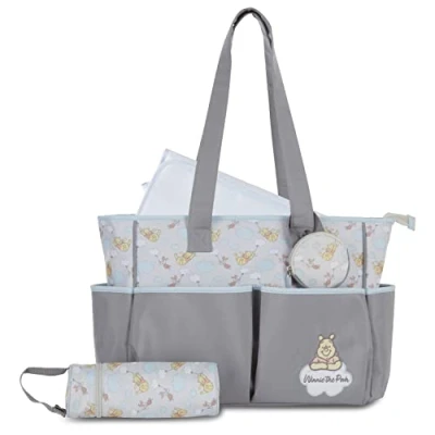 Image of Disney Minnie Mouse Backpack Diaper Bag, Winnie the Pooh Print, Tote, Bag