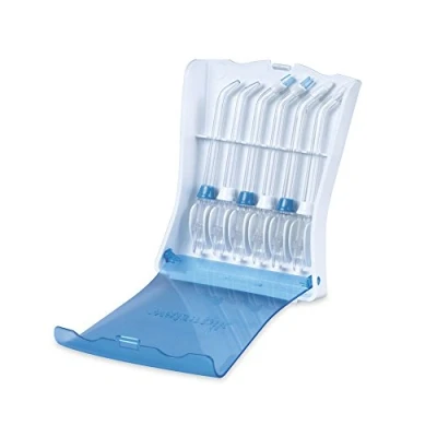 Image of Waterpik Water Flosser Replacement Tips in Storage Case, Classic Jet, Orthodontic and Plaque Seeker Handy Hygienic Pack of 6
