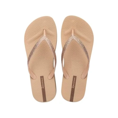 Image of Ipanema MESH CHIC PLAT FEM women&#039;s Flip flops / Sandals (Shoes) in Beige