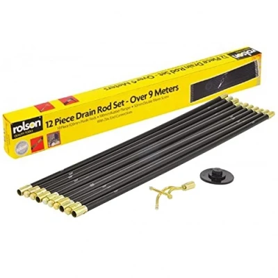 Image of Rolson 60967 Drain Rod Set, 12 pc