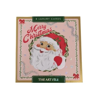 Image of The Art File 8 Pack Christmas Cards Kitschmas Santa Lux Box LBX104