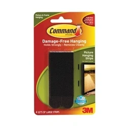 Image of 3M Command Large Picture Hanging Strips (4 Pack)