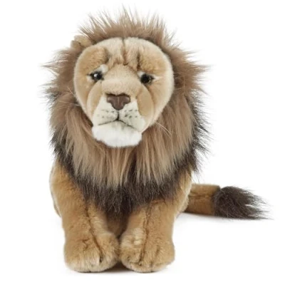 Image of Living Nature Lion, Realistic Soft Cuddly Safari Toy, Naturli Eco Friendly Plush, 42cm,Brown