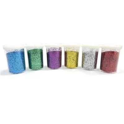 Image of ARK Craft Glitter Shaker Tubes for &amp; Art Supplies (Pack of 6 Assorted Colours)