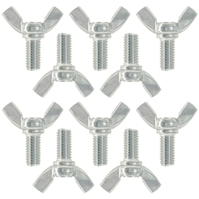 Image of 10 PCS M8 Stainless Steel Hand Tighten Butterfly Screws Wing Bolts (16mm)