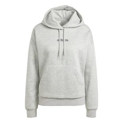 Image of adidas Women&#039;s ESSENTIALS LINEAR FLEECE HOODIE, black/white, S