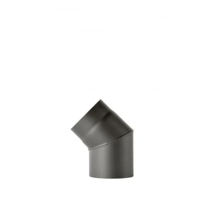 Image of Stove Pipe Elbow 2 mm Thick Steel (Smoke Tube) 150 Diameter for Fis and Senotherm Dark Grey 45 Degrees Without Cleaning Door