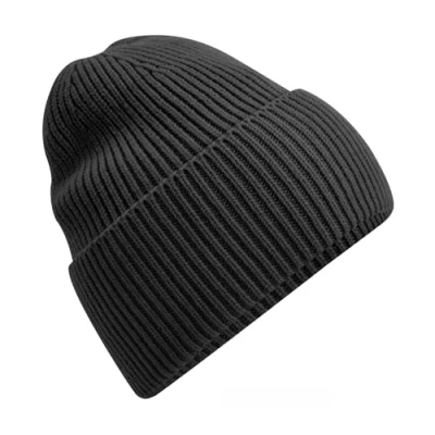 Image of Beechfield Engineered Crown Elegant Design Oversized Cuffed Beanie Charcoal