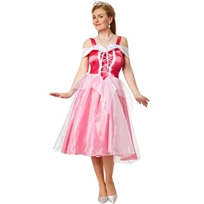 Image of dressforfun Princess Aurora Costume Lace up evening gown with sewn on tulle underskirt (XXL No. 301877)