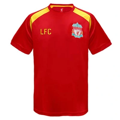 Image of Liverpool FC Official Gift Boys Poly T Shirt Red LFC 2 3 Years