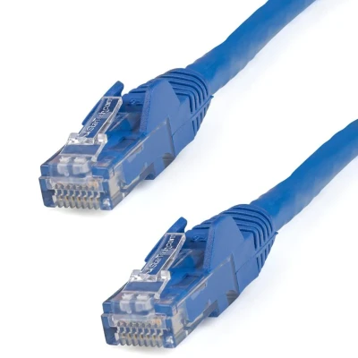 Image of StarTech.com 1m CAT6 Ethernet Cable Blue CAT 6 Gigabit Wire 650MHz 100W PoE++ RJ45 UTP Category Network/Patch Cord Snagless w/Strain Relief Fluke Tested UL/TIA Certified (N6PATC1MBL)