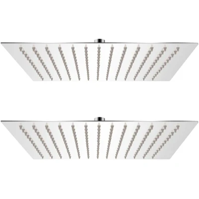 Image of vidaXL Rain Shower Head 2 pcs Stainless Steel 30x30 cm