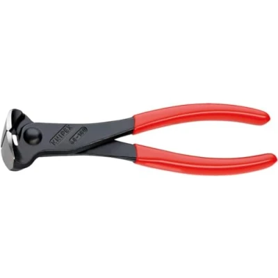 Image of Knipex End Cutting Nipper black atramentized, plastic coated 180 mm 68 01 EAN