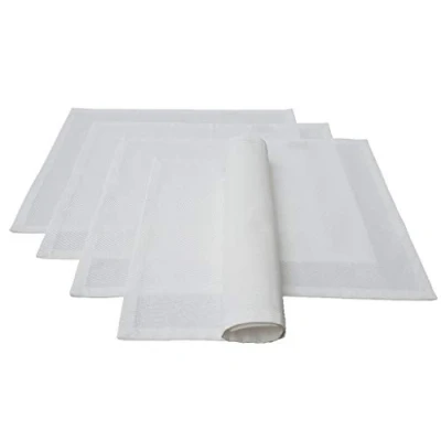 Image of Lemos Home Place Mat Set of 4 Approx. 46 x 36 cm Cotton Many Colours (White)