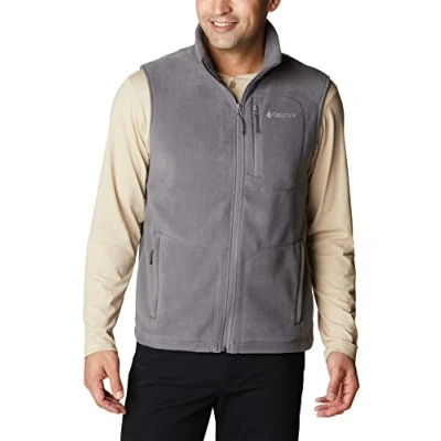 Image of Columbia Men&#039;s Fast Trek Fleece Vest Gilet Vest, City Grey, Size XXL