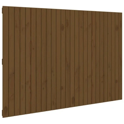 Image of vidaXL Wall Headboard Honey Brown 166x3x110 cm Solid Wood Pine
