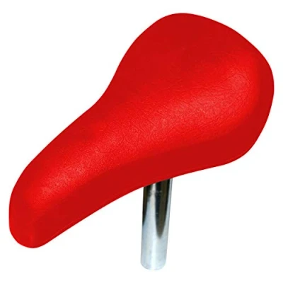 Image of cyclingcolors Draisian Children&#039;s Bicycle Comfort Saddle with Stem Diameter 22 mm Universal BMX Tricycle High Density Foam (Red)