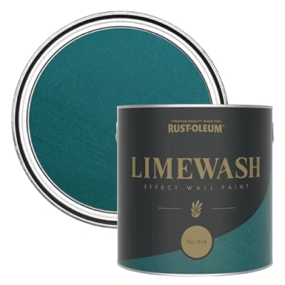 Image of Rust Oleum Green Limewash Effect Wall Paint No.454 2.5L