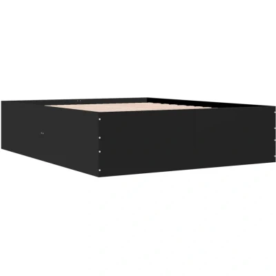 Image of vidaXL Bed Frame without Mattress Black 160x200 cm