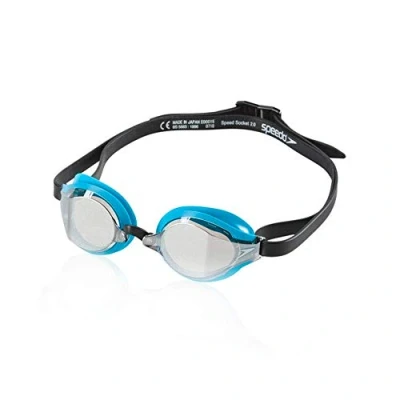 Image of Speedo Speed Socket 2.0 Mirrored Swim Goggles, Curved, Anti Glare, Fog with UV Protection