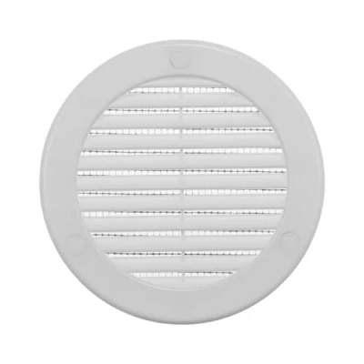 Image of Vent Systems ø100 mm / 4&#039;&#039; Inch White Soffit Cover Pack of 50 Round Air Louver Grille Built in Insect Screen HVAC Vents for Bathroom, Home Office, Kitchen